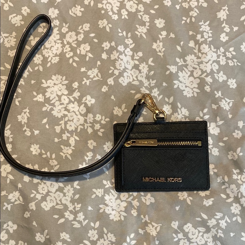 Michael Kors Black Card Holder with Wristlet